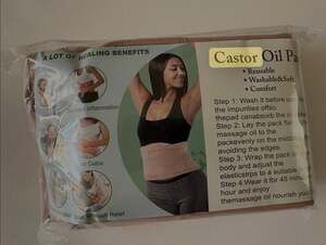 Castor Oil Pack Wraps 10 Pcs Reusable Organic Cotton Compression